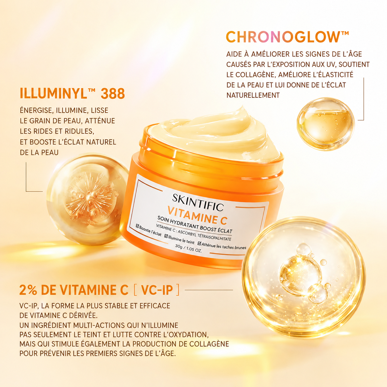 Crème Hydratante Éclat à la Vitamine C